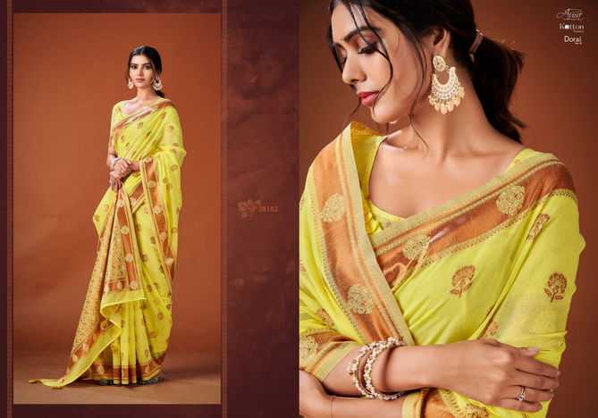 Aura Dorai Vol 9 Ethnic Wear Wholesale Cotton Saree Catalog